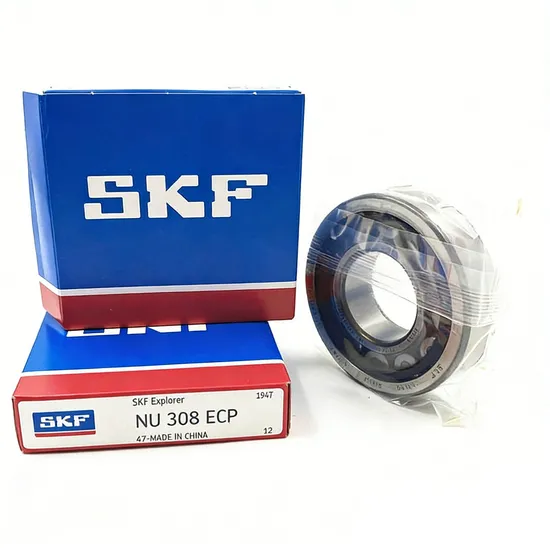 Single Row Cylindrical Roller Bearing SKF NU308ECP 40x90x23mm for High Load Industrial Use