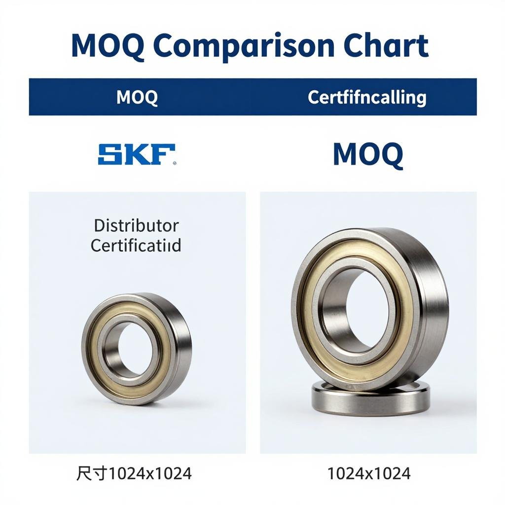 MOQ comparison chart for industrial bearings